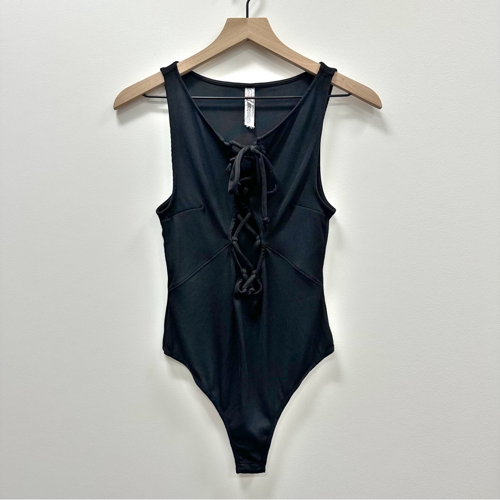 Free People Intimately Ginger Bodysuit in Black - Small